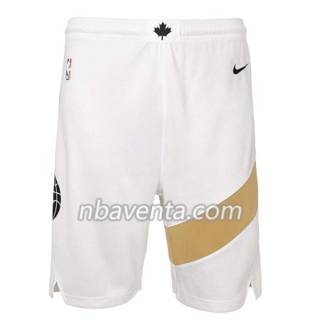 Toronto Raptors Hombre Pantalones Blanco 2018-19 Nike Swingman